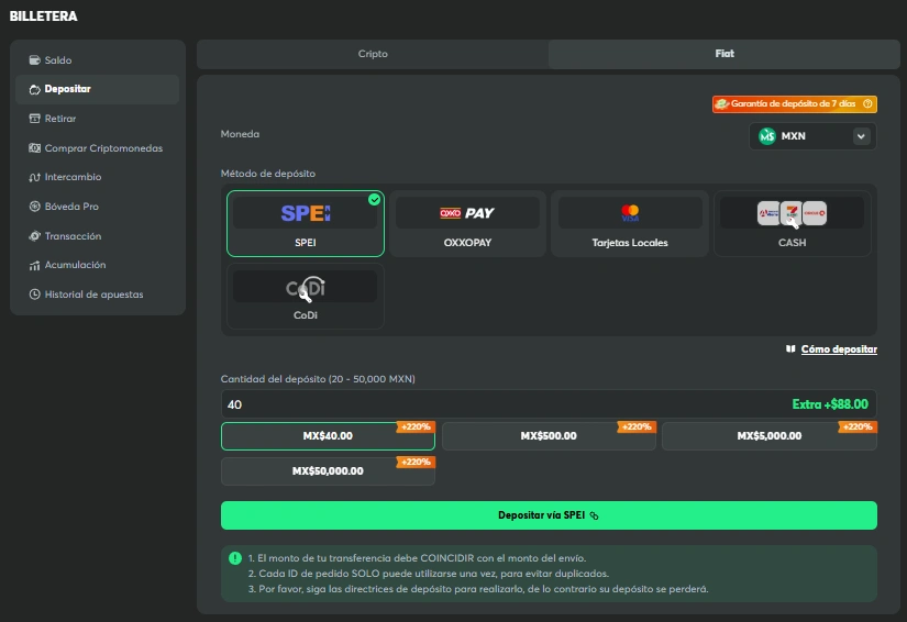 Métodos de Pago: Solo Criptomonedas
