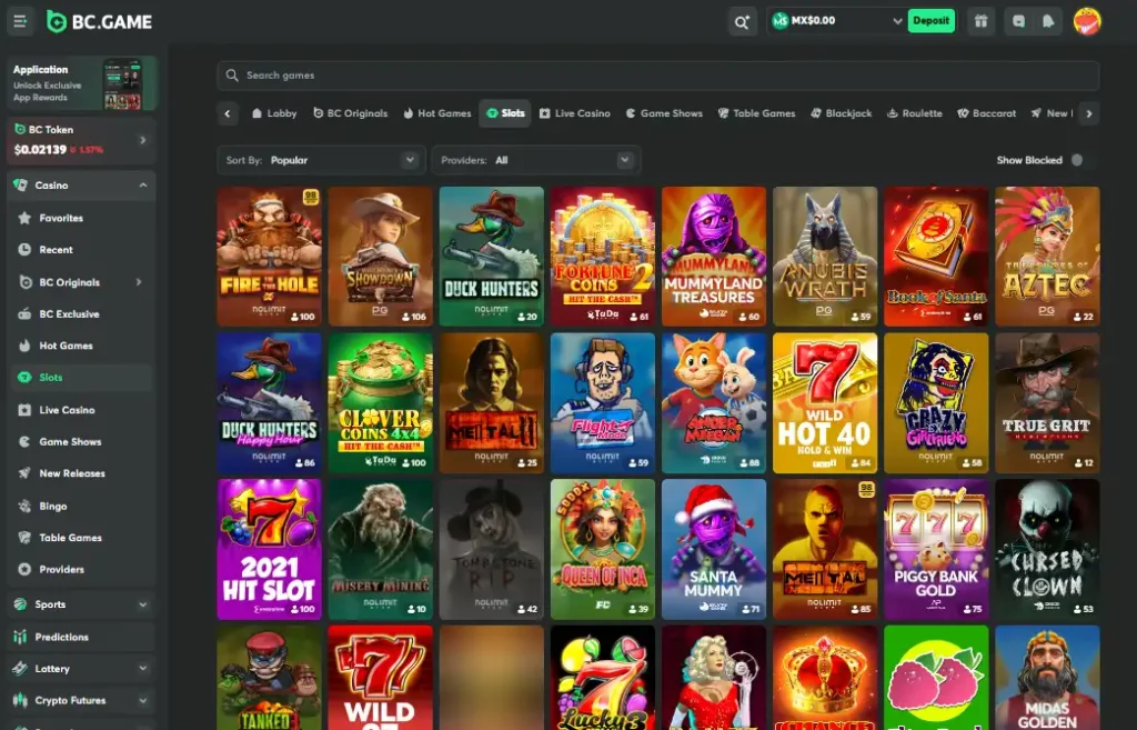 Games Available at BC Game Online