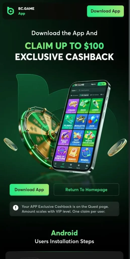 BC Game on Mobile: Android and iOS